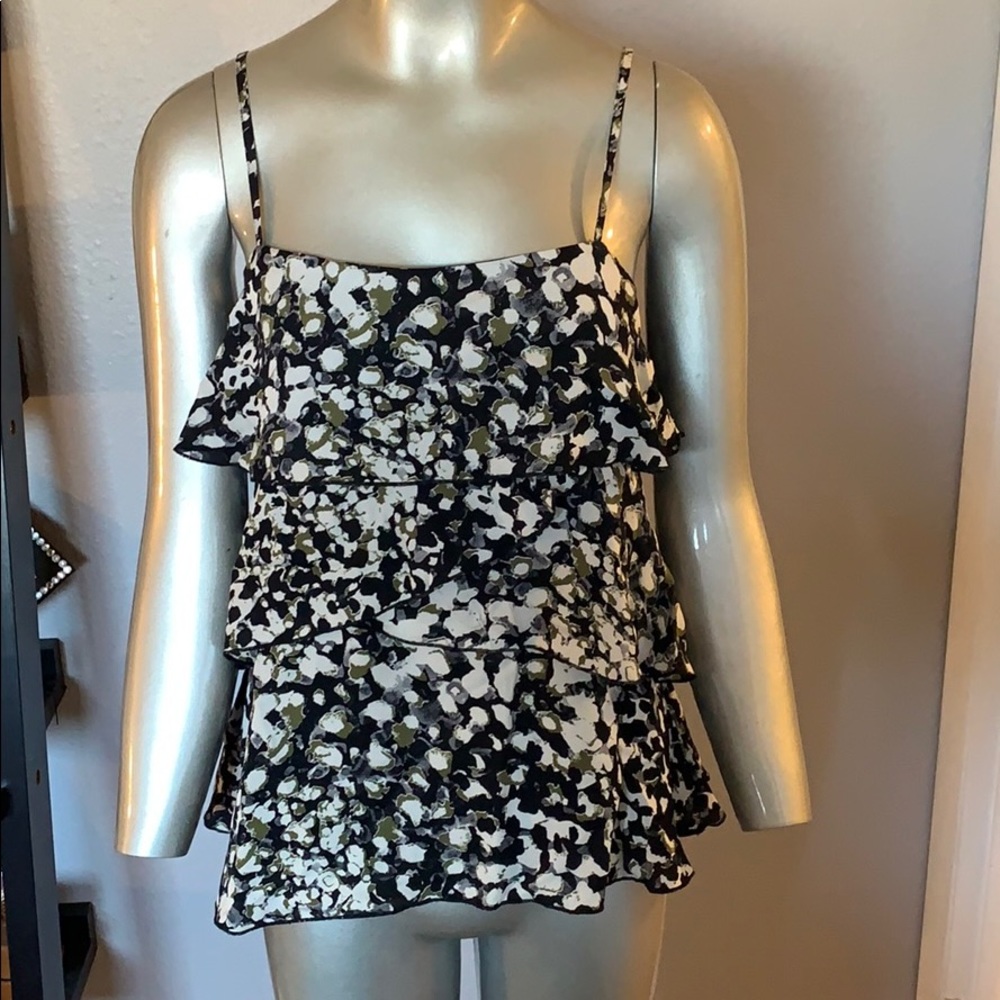 Rebecca Minkoff Ruffled Layered Silk Tank NWOT